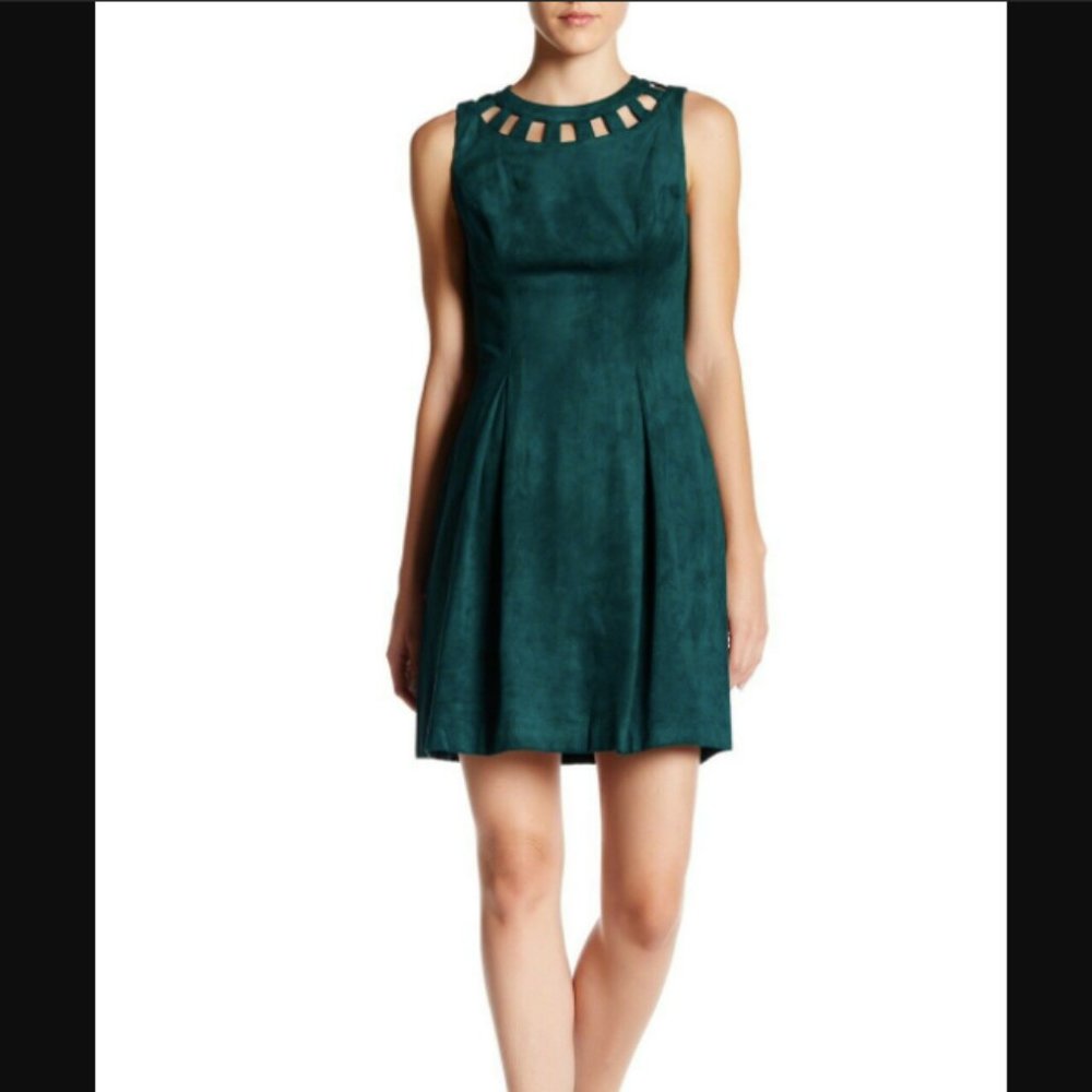 Eliza J Teal Sleeveless Dress